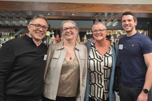 Stuart with former England and British & Irish Lions Rugby Union player, Tony Underwood