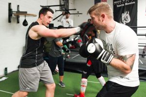 Stuart with former Olympic Bronze medallist and premier boxing fitness entrepreneur, Tony Jeffries